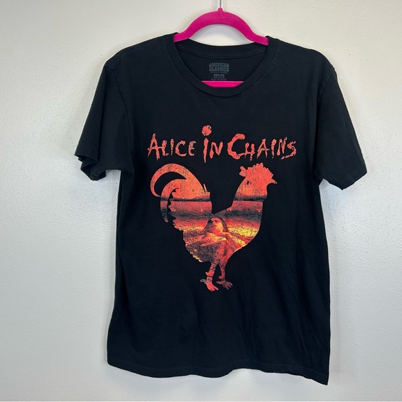 Alice in Chains Black T-Shirt Size M Band Tee Grunge Rock Concert 90s Tour Dirt - Picture 2 of 9